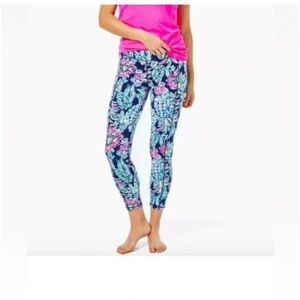 Lilly Pulitzer Luxletic Weekender High Rise Leggings Pineapple Paradise large